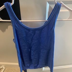 Target Blue Tank Cropped